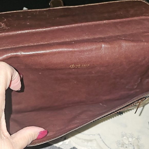 CELINE Triomphe vintage CLUTCH - Picture 6 of 8